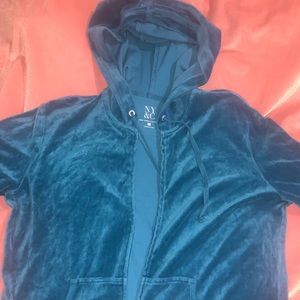 Light blue velour jacket